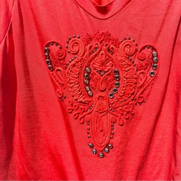 Phillip Lim 3.1 red rhinestone tank top sleeveless access - Picture 6 of 7